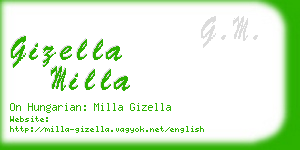 gizella milla business card